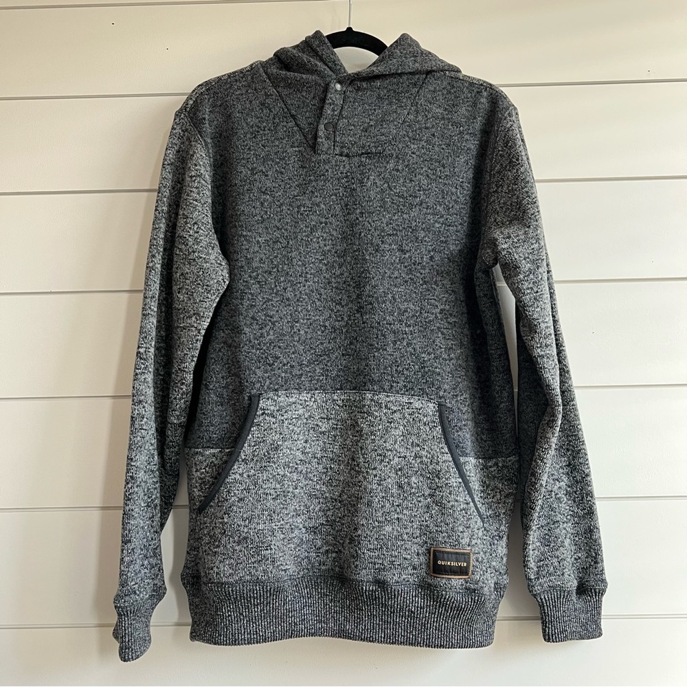 Quiksilver Gray Sweater Hooded Sweatshirt